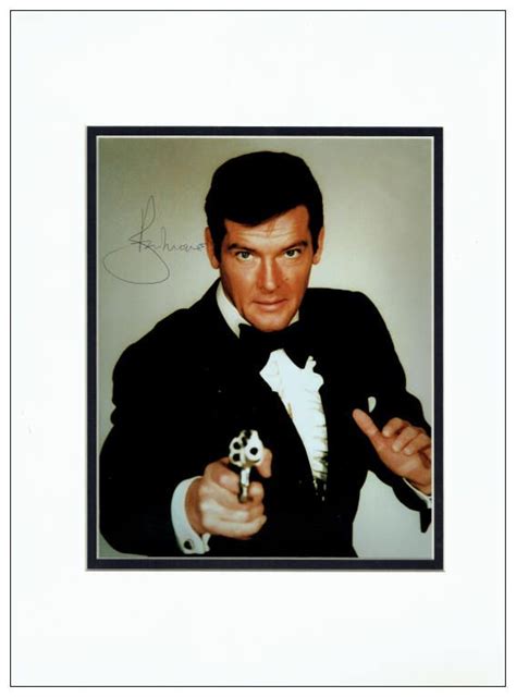 Roger Moore Autograph Signed Photo James Bond For Sale
