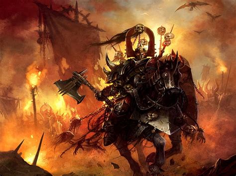 Hd Wallpaper Warlord Illustration Warrior Warhammer Knight Chaos