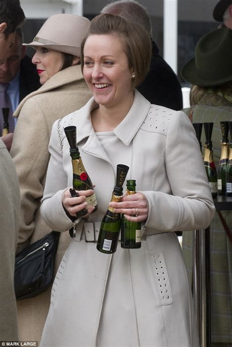 Cheltenham Festival Girls Guzzle Champagne With A Moet Funnel Daily