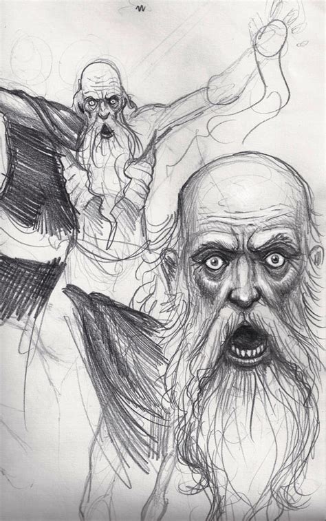 Wizard Sketch By Brokenmachine86 On Deviantart
