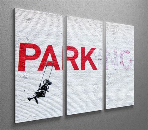 Banksy Swing Girl 3 Split Panel Canvas Print Canvas Art Rocks