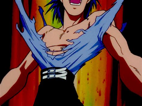 The dragon of the darkness flame (邪王炎殺黒龍波, jaou ensatsu kokuryuuha; Yu Yu Hakushos Hiei and The dragon of the darkness flame ...