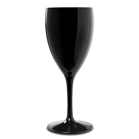 Premium Unbreakable Black Wine Glasses 12oz 345ml Drinkstuff