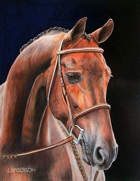 Horse In Colored Pencil Original Artwork Animal Drawings Art