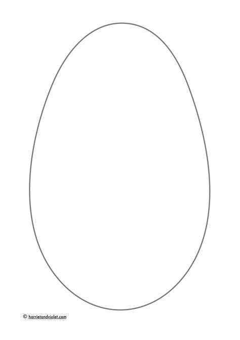 Fourteen free printable easter egg sets of various sizes to color, decorate and use for various crafts and fun easter activities. Blank Easter Egg - colouring in or design sheet - Free Teaching Resources - Harriet + Violet
