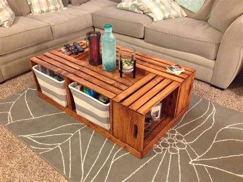 Our collection of diy coffee tables teaches how to create a stunning landing pad for books, keys, knickknacks, tissues, drinks and about a million other another creative take on the rustic coffee table is this fun wine crate table made by diy vintage chic. Livingston Way: DIY Wine Crate Coffee Table