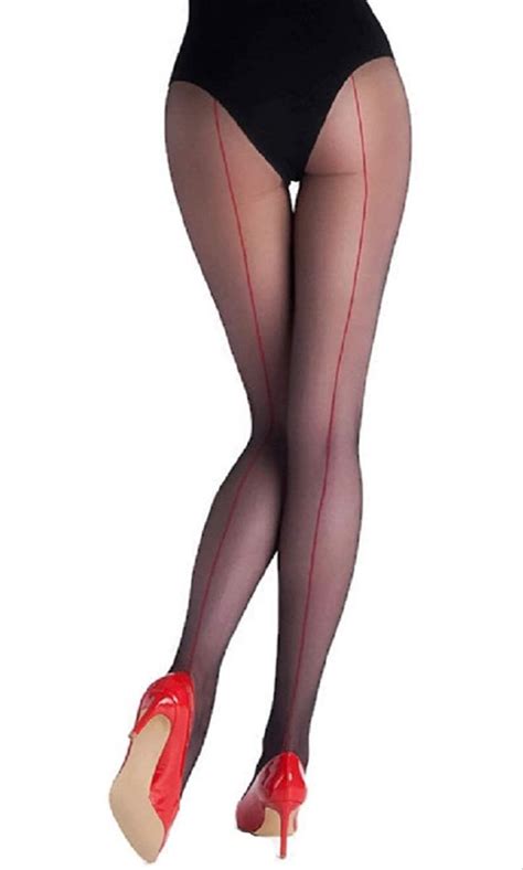 Marilyn Silky Sheer Backseam European Pantyhose Dress With Stockings