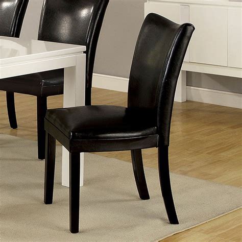 Create a welcoming space for dining with chairs in a variety of styles, from upholstered fabric to leather. Benzara Belliz Faux Leather Parsons Dining Chair - Set of ...