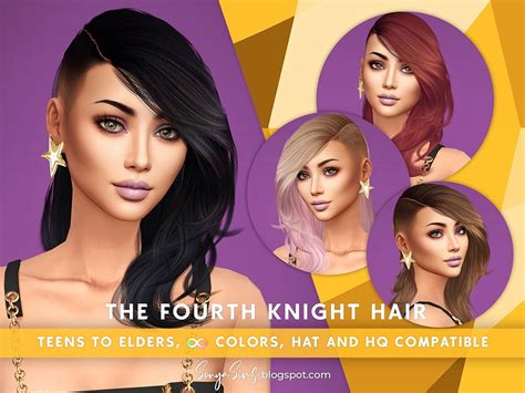 The Four Knight Hair At Sonya Sims Sims 4 Updates