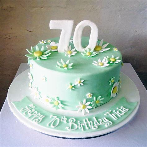Floral 70th birthday cake - Three Sweeties