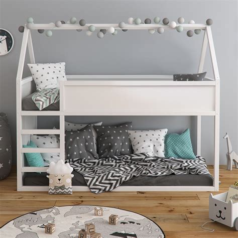 Ebay verkaufe paidi kinder hochbett mit lattenrost, zelt und vorhang. Kinderhochbett Pauli - Kinderbett Etagenbett Pauli Buche Vollholz Massiv Weiss Lackiert Mit ...