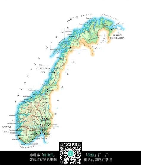 挪威地图图片免费下载红动网