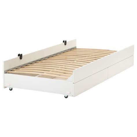 SlÄkt Pull Out Bed With Storage White Twin Ikea Pull Out Bed Bed