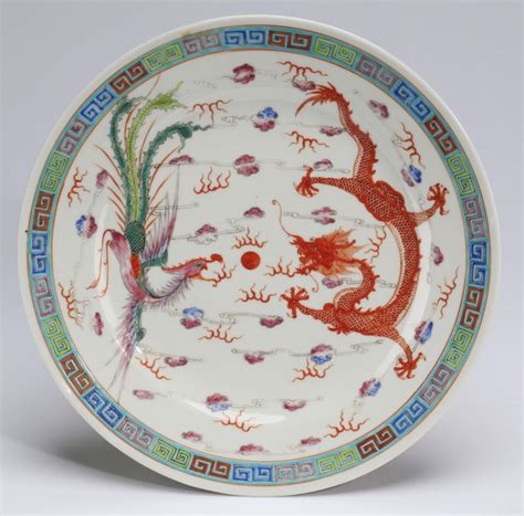 Sold Price Chinese Dragon And Phoenix Plate 9w December 5 0116 11