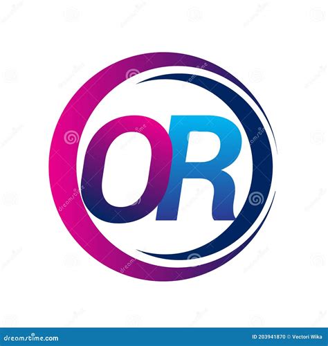 Initial Letter Logo Or Company Name Blue And Magenta Color On Circle