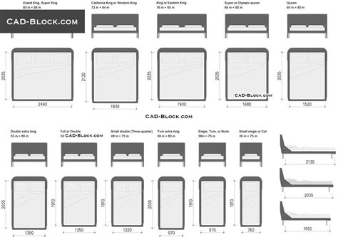 Queen Size Bed Autocad Block Kaley Furniture