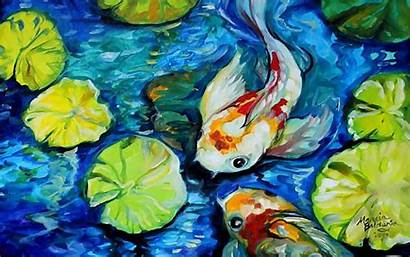 Pond Lily Water Wallpapers Koi Fish Kois