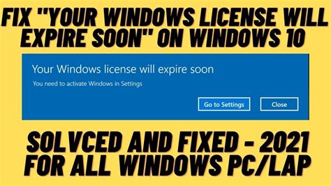 How To Fix Your Windows License Will Expire Soon On Windows 10