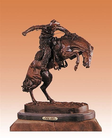 Frederic Remington Bronze Sculpture Whooly Chaps Lot 158