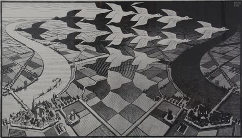 Escher Mc Maurits Cornelis Escher Dag En Nacht Litho 860 X 55