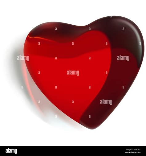 Red Glass Heart Stock Vector Image And Art Alamy