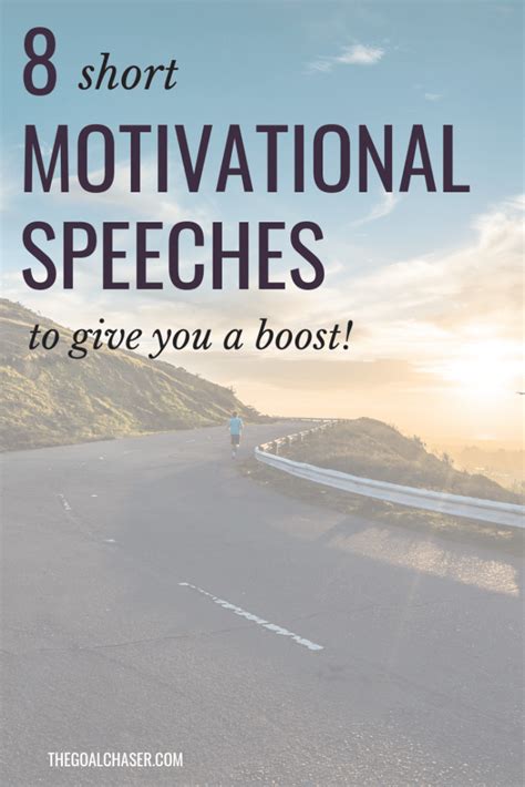 8 Short Motivational Speeches For A Quick Boost The Goal Chaser