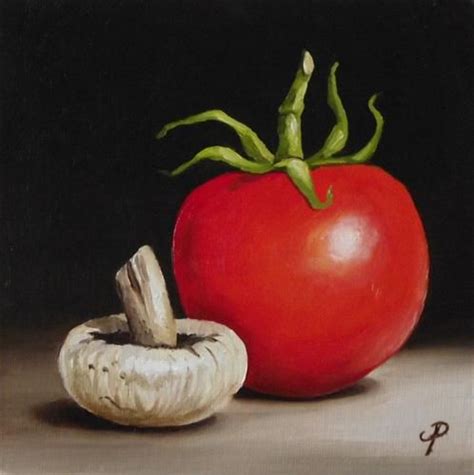 Tomato And Mushroom Original Fine Art For Sale Jane Palmer