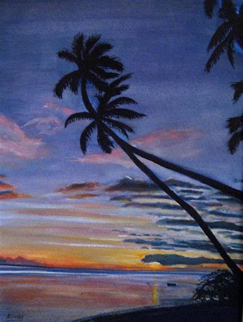 Hawaiian Sunset Painting By Richard Nowak