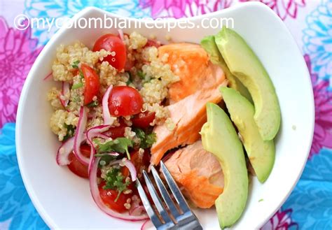 Quinoa Salmon And Avocado Salad My Colombian Recipes