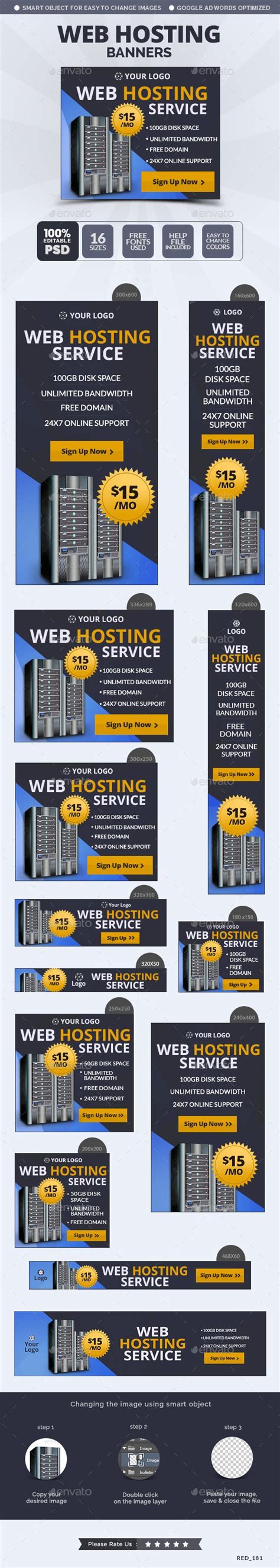 Web Hosting Banners By Hyov Graphicriver
