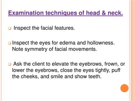 Ppt Assessment Of Head And Neck Prepared By Hamdia Mohammed