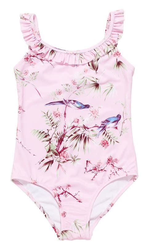 Stella Cove Pink Bird Swiming Suit Baby Girl Swimsuit Girls