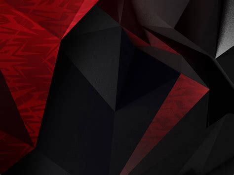 Abstract 3d Red And Black Polygons For Samsung Galaxy S9 Wallpaper Hd