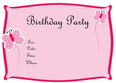 Free Birthday Invitations To Print Free Printable Birthday Invitation