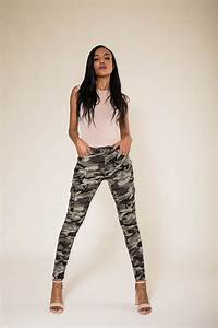 Womens Army Camo Pants Ladies Camouflage Casual Stretchy Skinny Jeans