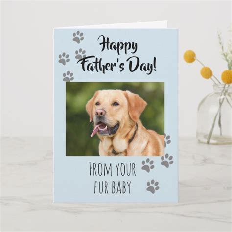 Happy Father's day Photo Dog Cat Pet Fur Baby Card | Zazzle.com | Happy