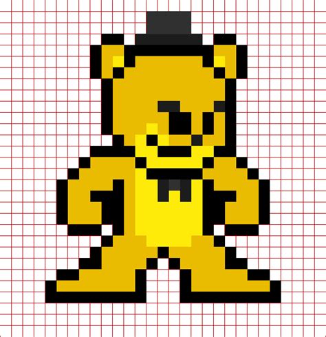 Fnaf Pixel Art Grid Head Perler Kandi Pixelados Cuadriculado Pixeles