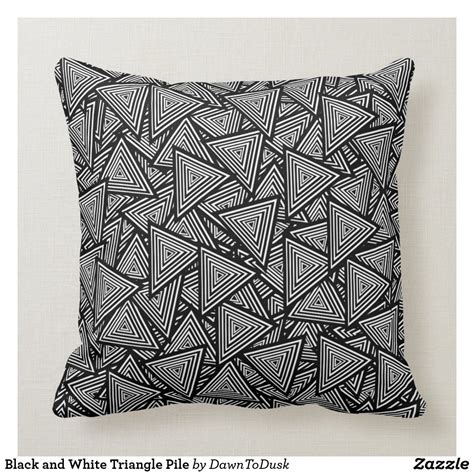 Use the law of sines to solve the triangle. Black and White Triangle Pile Throw Pillow | Zazzle.com in ...