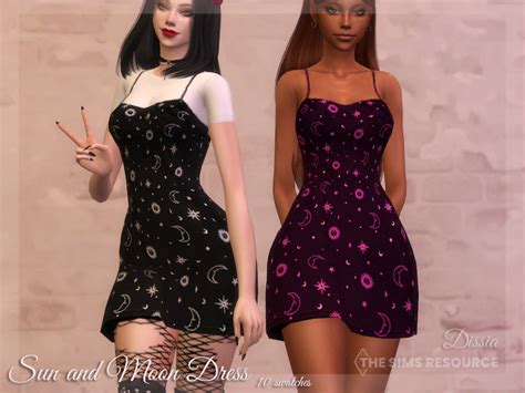 Sun And Moon Dress By Dissia From Tsr • Sims 4 Downloads