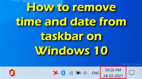 How To Remove Time And Date From Taskbar On Windows 10 Youtube