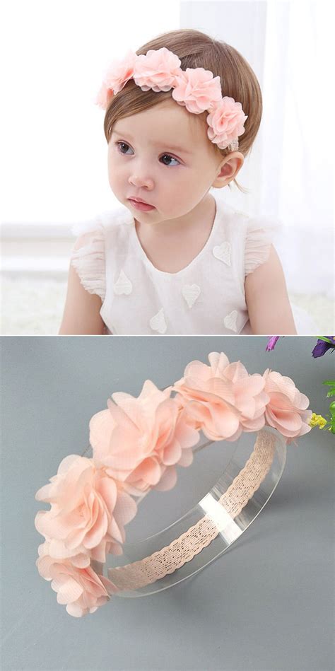 Flower Patchwork Elastic Baby Girls Headband For 0 24m