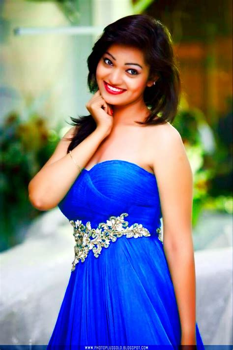 Blue Long Dressed Cute South Indian Girl Aswini Photo Shoot Images