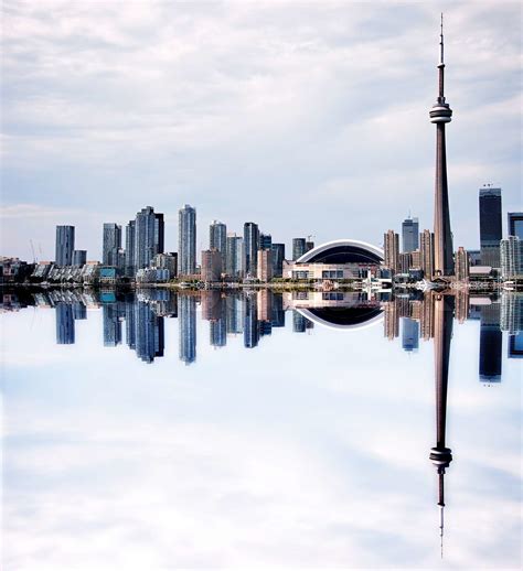 Beautiful Toronto Cityscape With Water Reflection Stock Image Colourbox