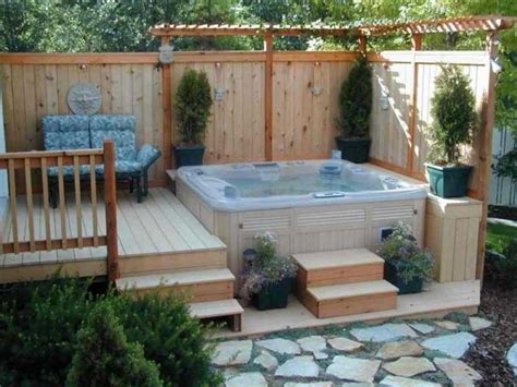 Small Backyard Landscaping Ideas Hot Tub Image To U