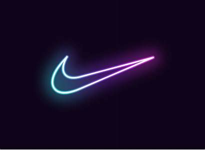 Nike Neon Zeichen Dribbble Glowing Wallpapers Nlke