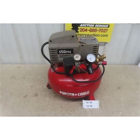 Porter Cable 150 Psi 2 Hp 6 Gal Portable Air Compressor Working Unit