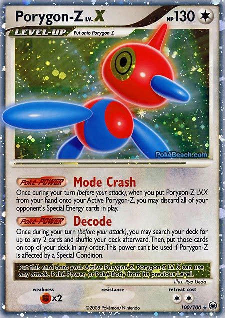 Pokemon Card Of The Day Porygon Z Lv X Majestic Dawn