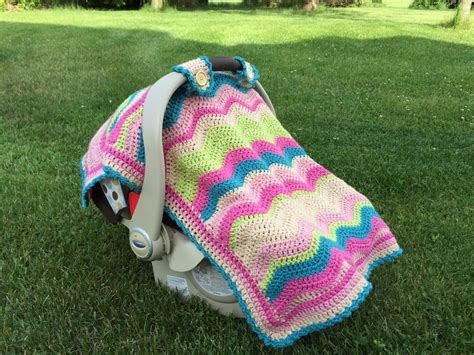 Free Crochet Pattern Emerson Car Seat Cover Or Baby Blanket