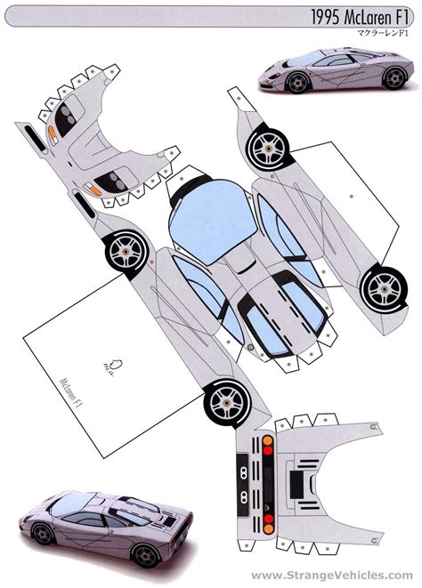 Image Result For Paper Model Car Templates Brinquedos De Papel Carro