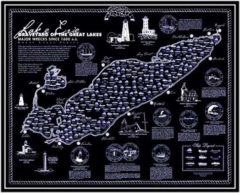 Shipwreck Maps Of The Great Lakes Travel Lake Superior Great Lakes